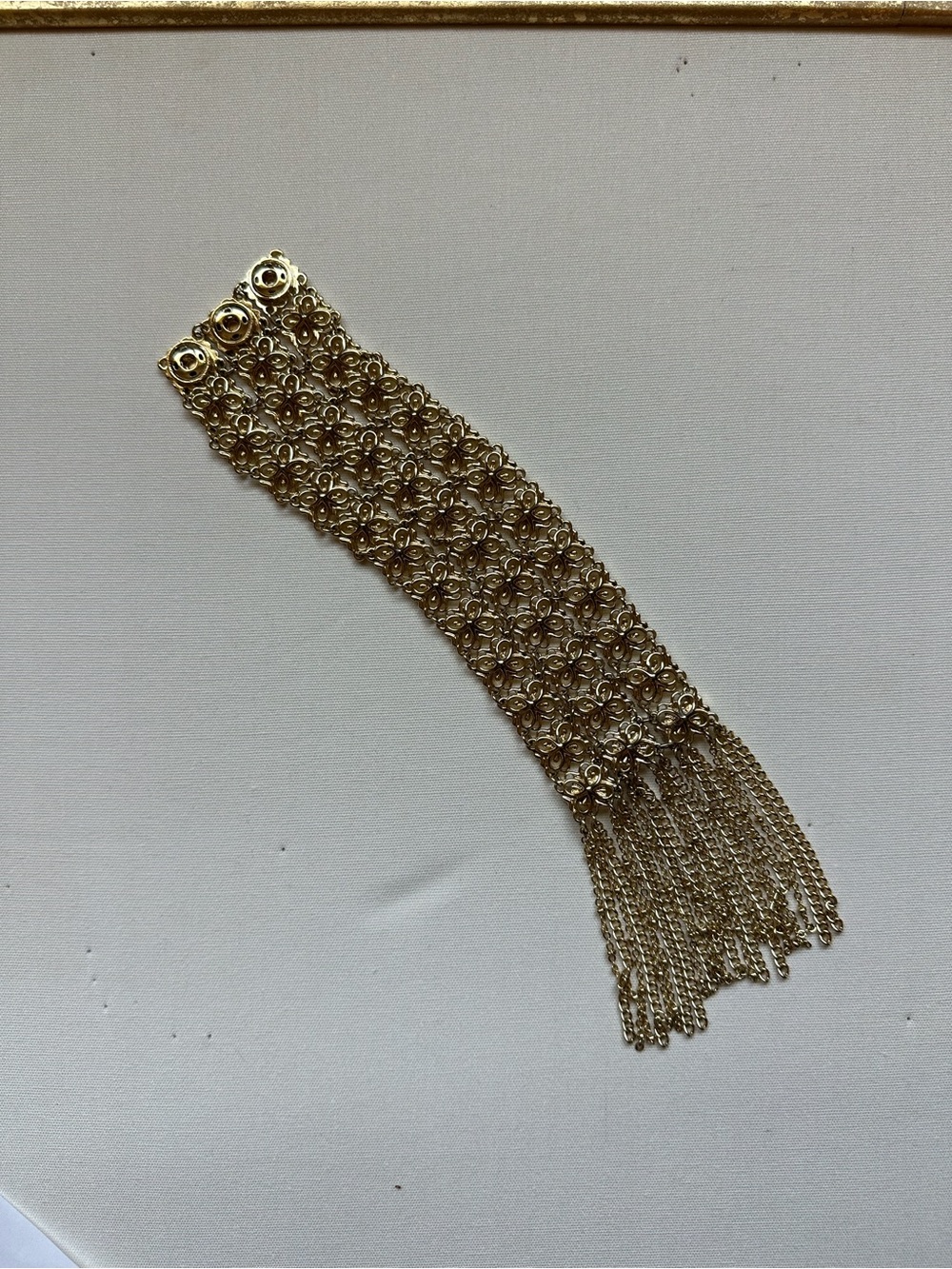 Kendra Scott Gold Floral Filigree Fringe Bracelet Iris
